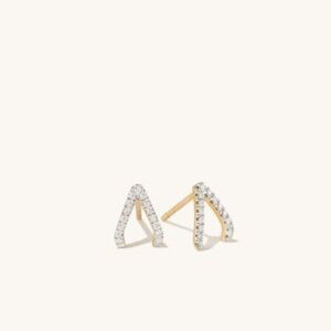Mejuri 14k Gold and Diamond Earrings